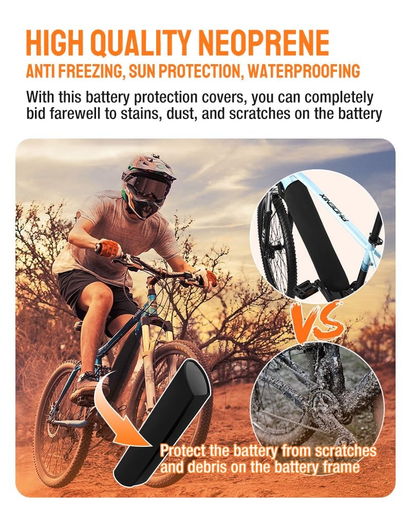 Large Size Ebike Battery Cover Waterproof Bicycle Frame Battery Protector Cover