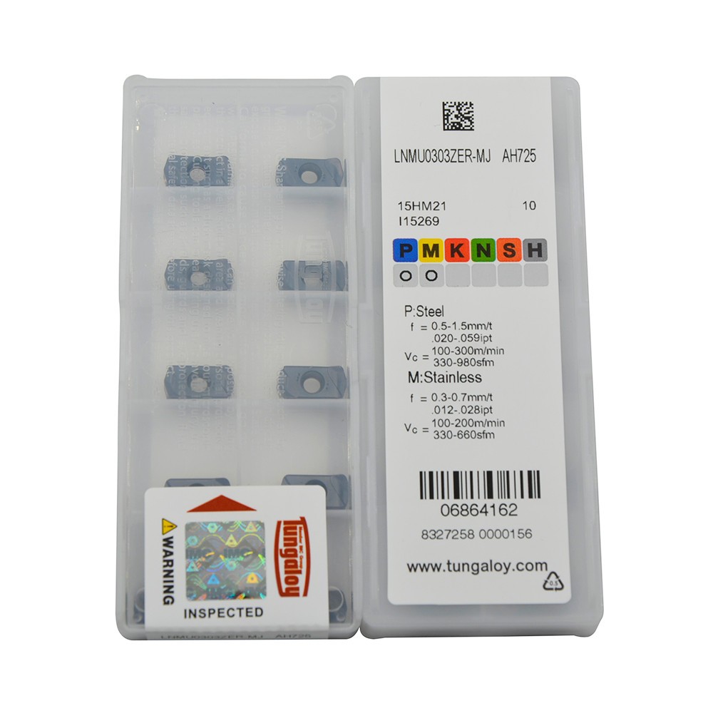 200PCS LNMU0303ZER-MJ Fast feed carbide milling ENR03 insert Rapid metal removal