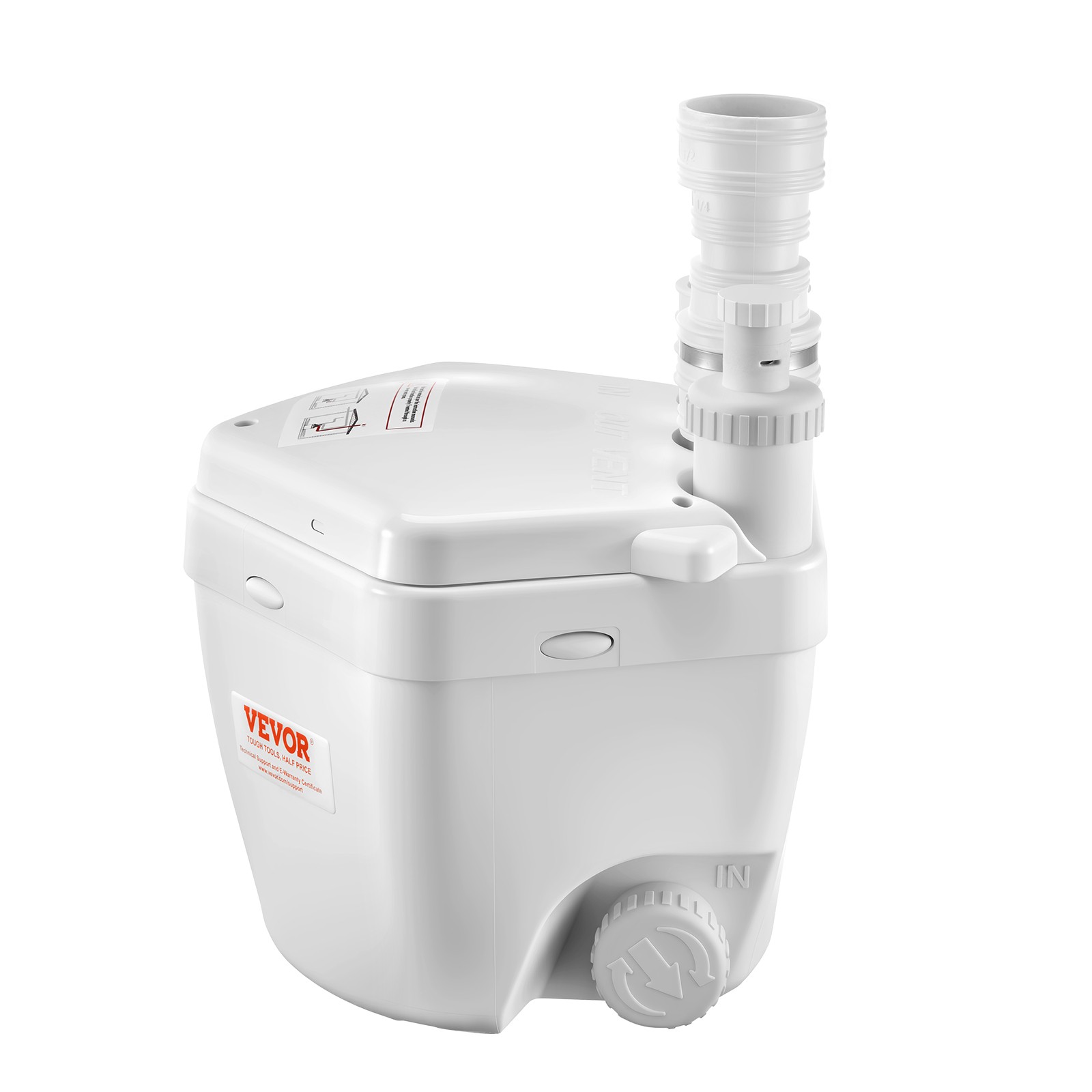 VEVOR Utility Sink Pump 1 HP 2200 GPH Under Sink Pump 36 ft with 3 Water Inlets