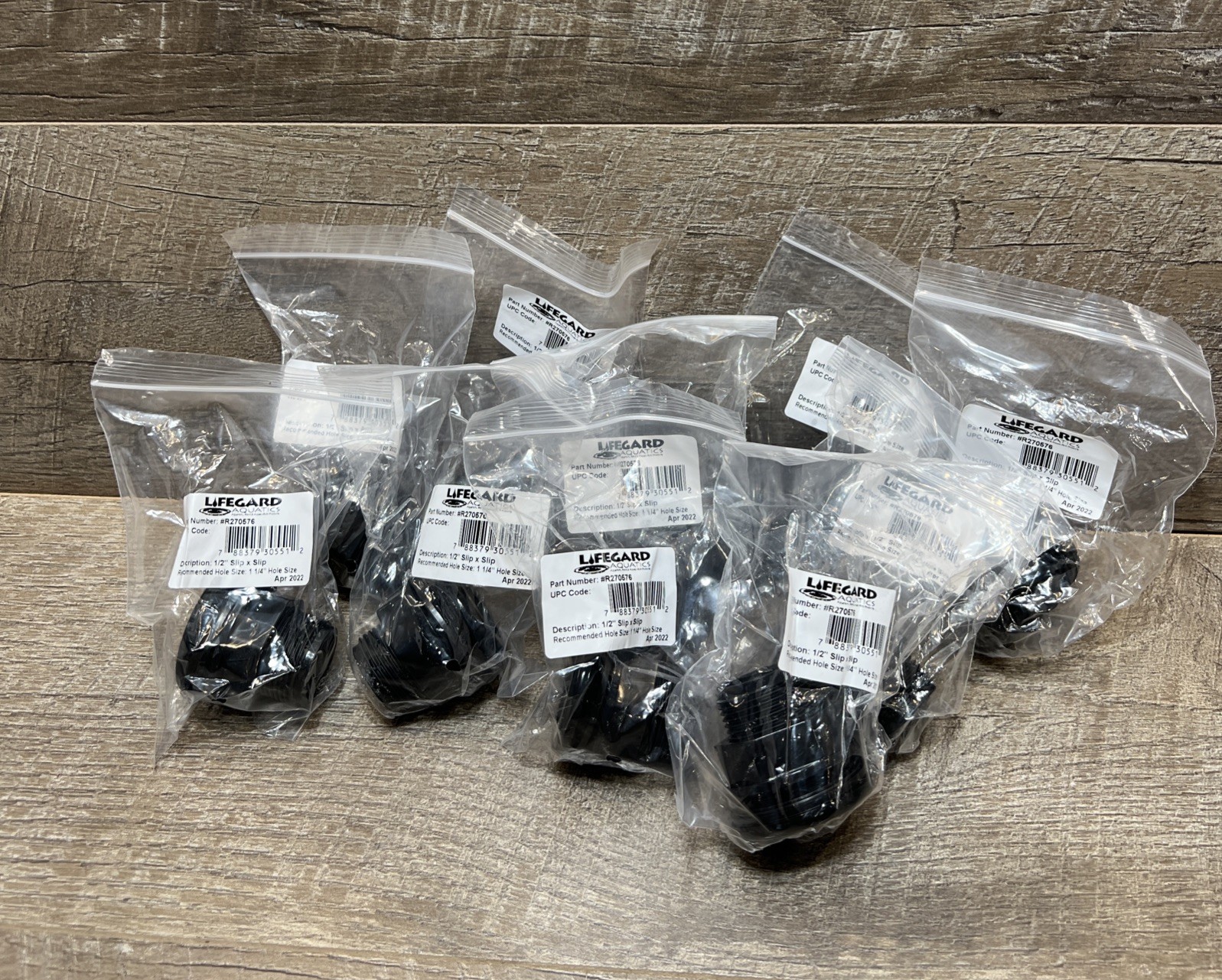 Lifegard Aquatics 1/2" Female Slip X Female Slip Bulkhead R270576 - Lot of 10