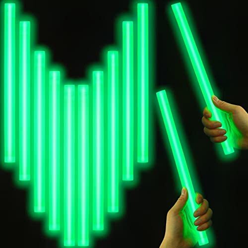 10 Pcs 14"Glow Sticks Jumbo Light Emergency Glow Sticks for Camping Survival Kit