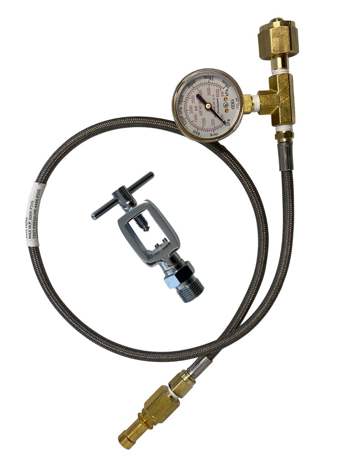Transfill / Homefill to CGA-540 Oxygen Tank w/36" 3,000 PSI hose