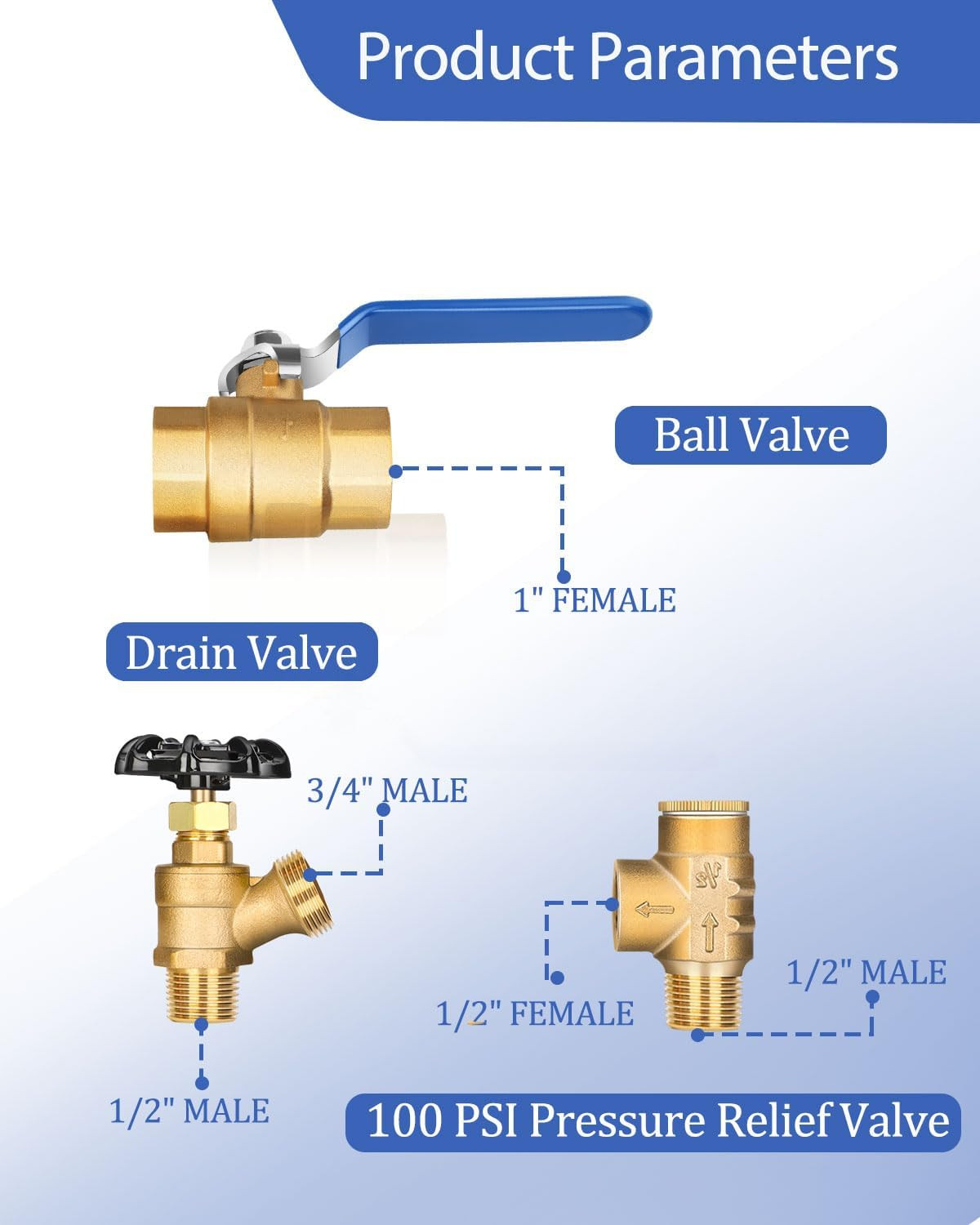 Upgraded 1"X 11"Well Pressure Tank Tee Kit for Water Well Pressure Tank, Well Ta