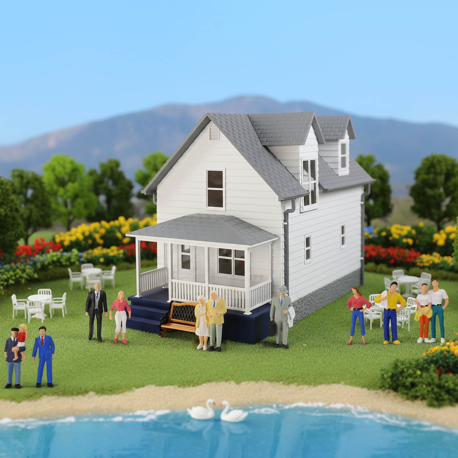 Model Trains O Scale Painted Colorful Figures 1:43 Scale Standing People P4312