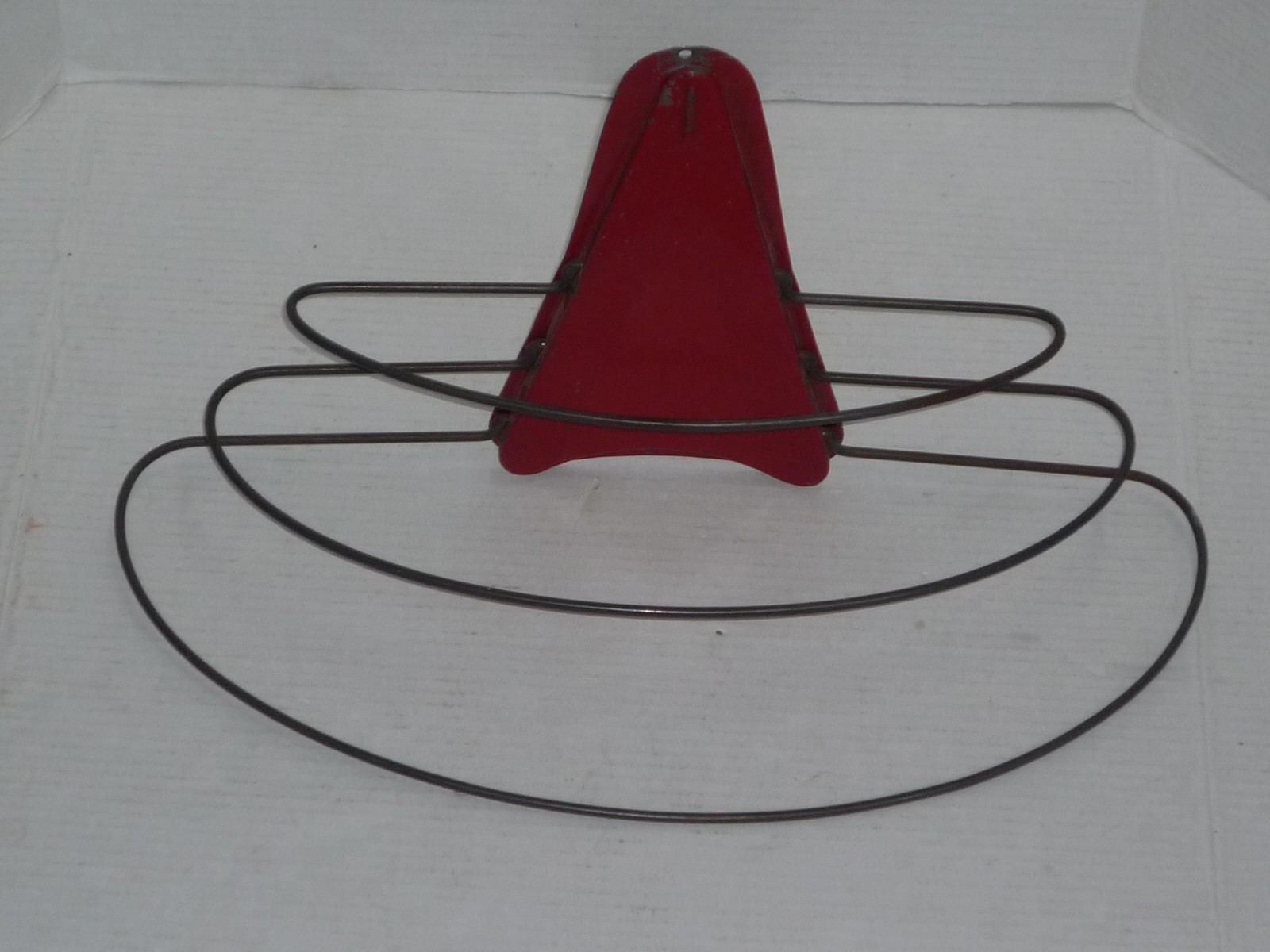 VINTAGE SPACE AGE RED M. J. SCHULING CO HANDY METAL DRY DRYING RACK NEAT