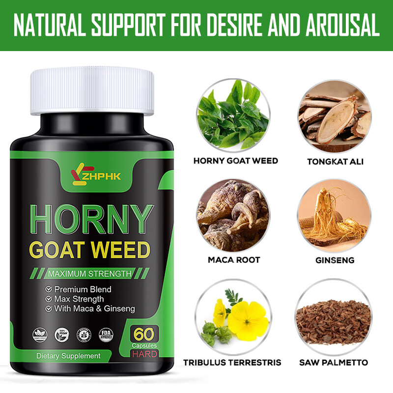 3X STRENGTH Horny Goat Weed Extract W/ Maca Root Powder,L-Arginine,Saw Palmetto