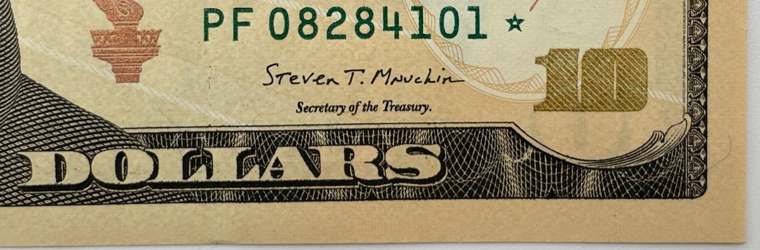 NEW $10 STAR NOTE Uncirculated TEN Dollar Bill Series 2017A ONE STAR NOTE