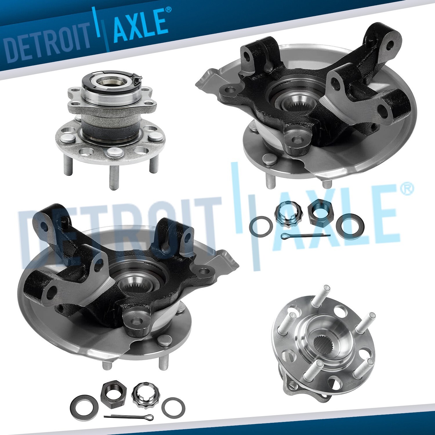 AWD Front Steering Knuckles Rear Wheel Hub Bearings for Compass Patriot Caliber