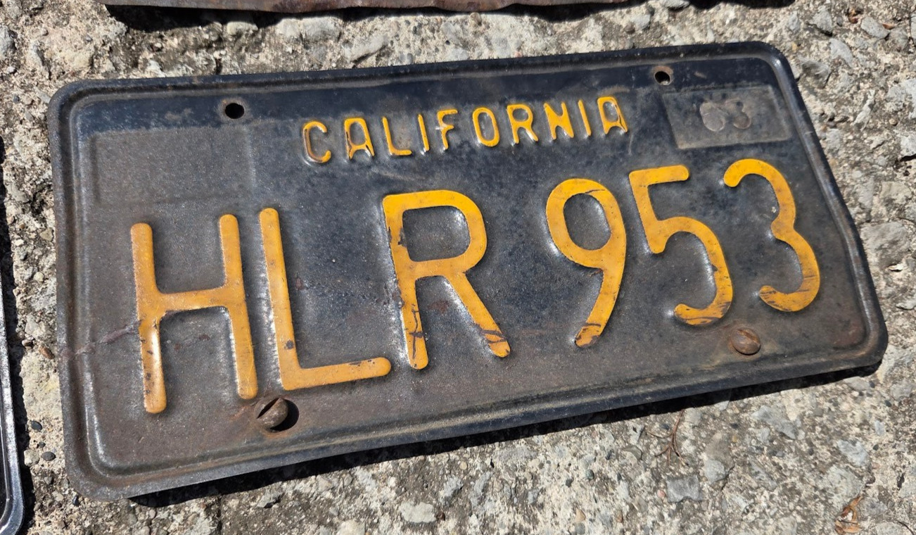 California License Plate 3 Matched Pairs 1963 Lot 9 Plates 63 Vintage Pair Set