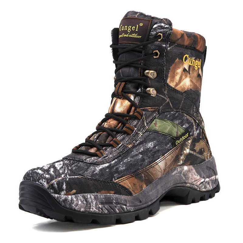 2025 New Men Camo Hunting Shoes Durable Outdoor Shoes High-Cut Fishing Climbing