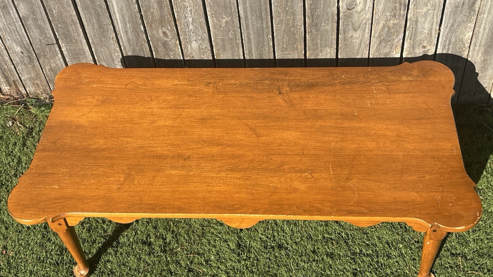 Vintage Mid Century Maple 1776 Porringer Country French Ethan Allen Coffee Table