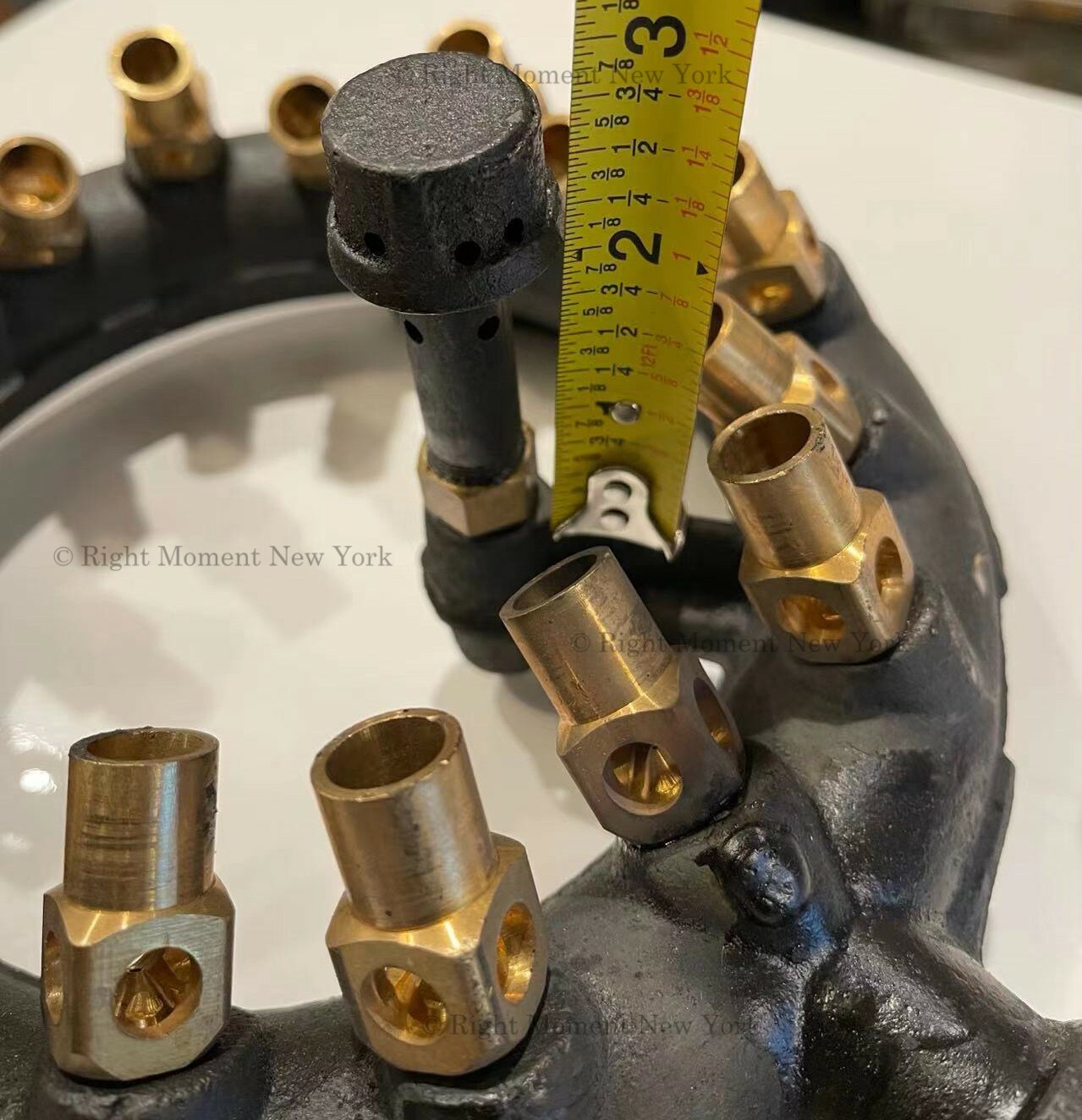 16 Tips Jet Volcano Burner with Central Pilot & Lid - Wok Range Parts 128,000BTU