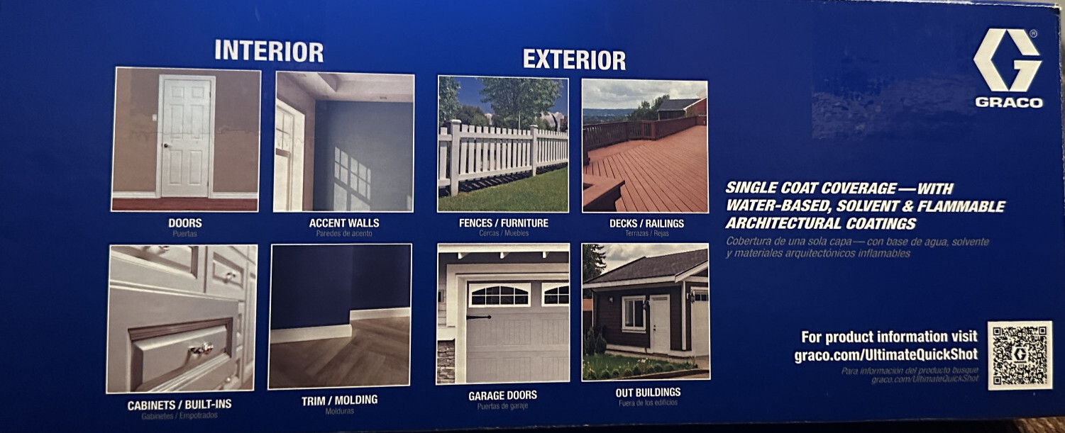 GRACO 826308 Ultimate QuickShot 20V Portable Airless Sprayer USA (NEW)