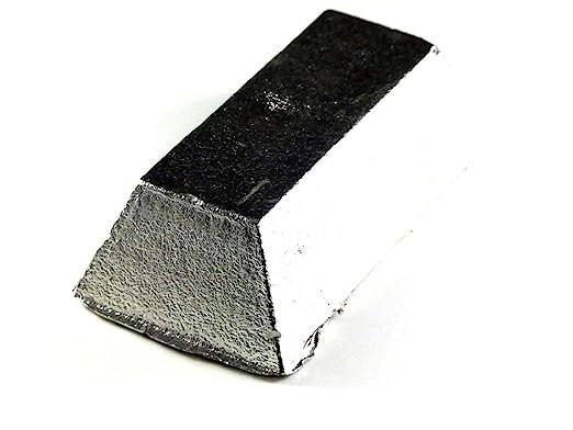 Tin Ingot (4 pounds | 99.9+% Pure) Raw Tin Metal by MS MetalShipper