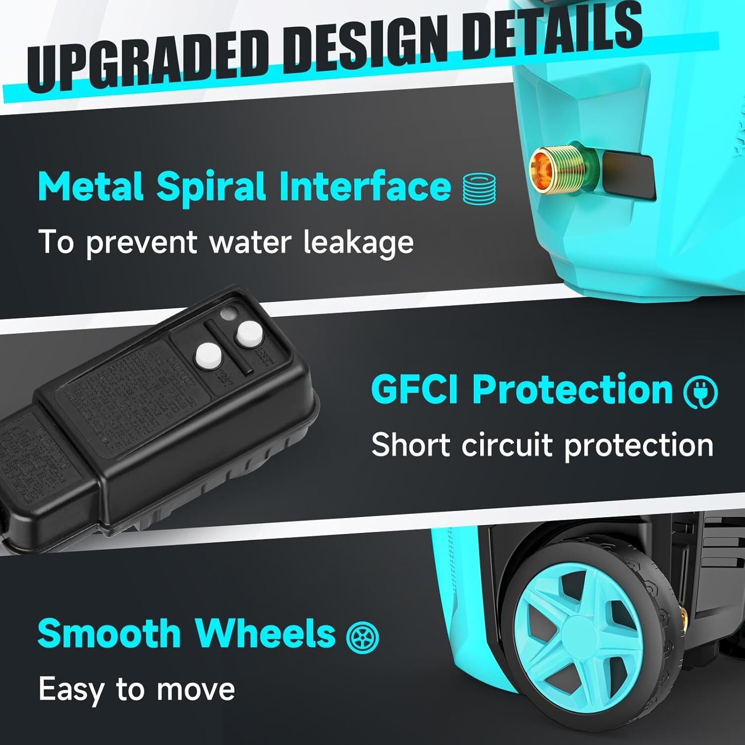 Electric Pressure Washer with Hose Reel 4300PSI 2.8GPM Power Washer Blue