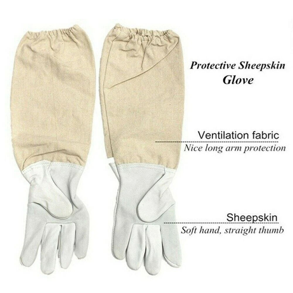 XXL Full Body Ventilated Beekeeping Suit with Veil Hood & Gloves Protective Bee