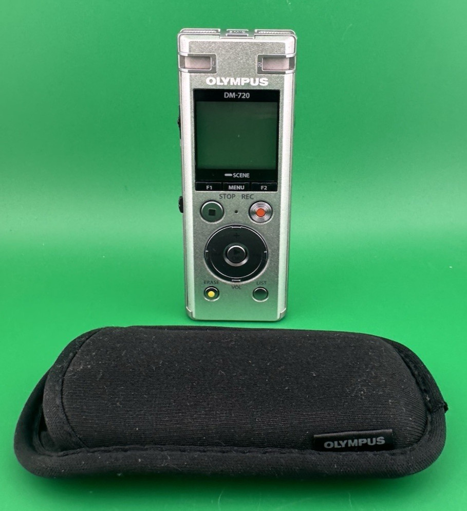 Olympus DM-720 4GB High-Resolution Digital Voice Audio Recorder w/ Case Preowned