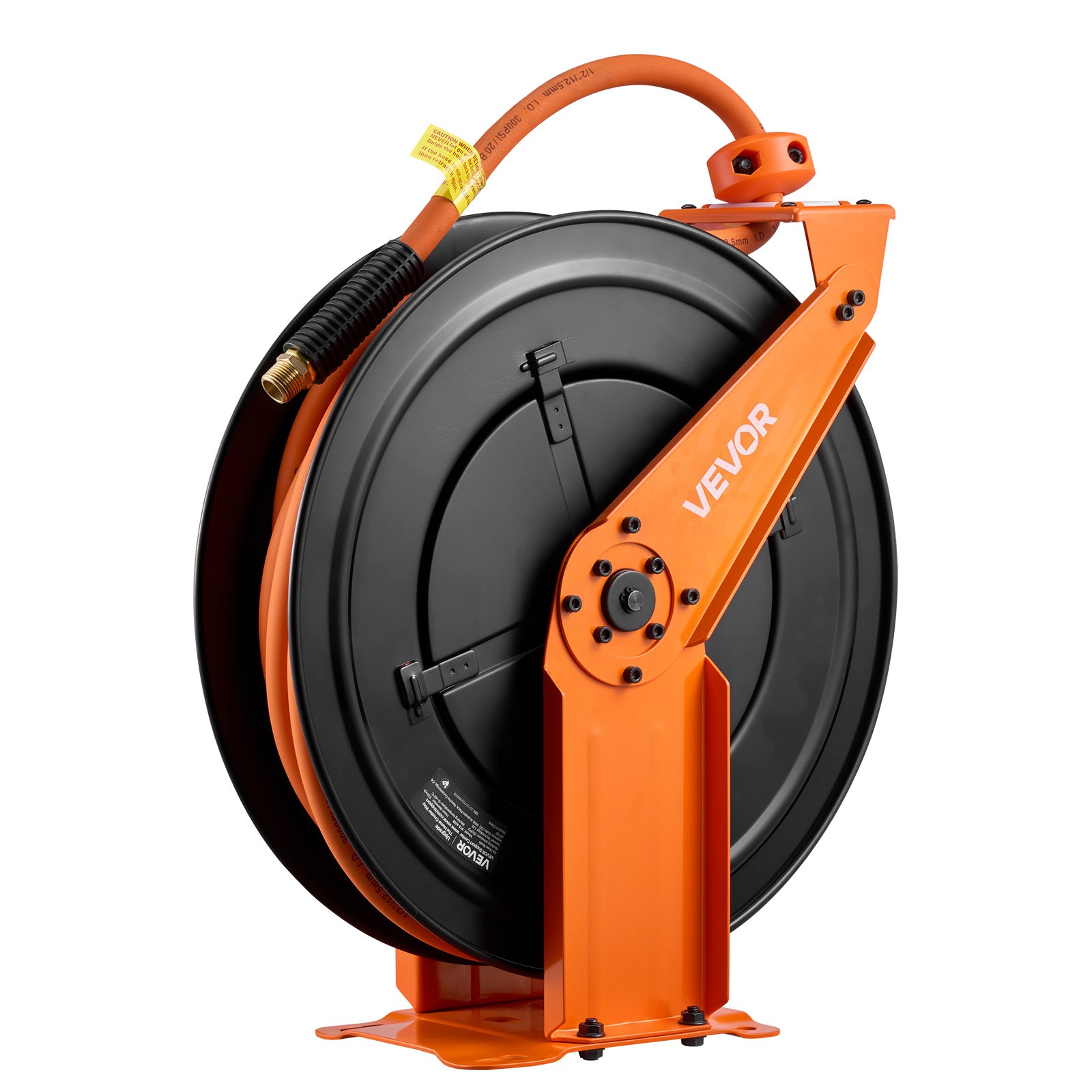 VEVOR Retractable Air Hose Reel 50 FT x 1/2 Inch Air Hose Reel with Double Arm
