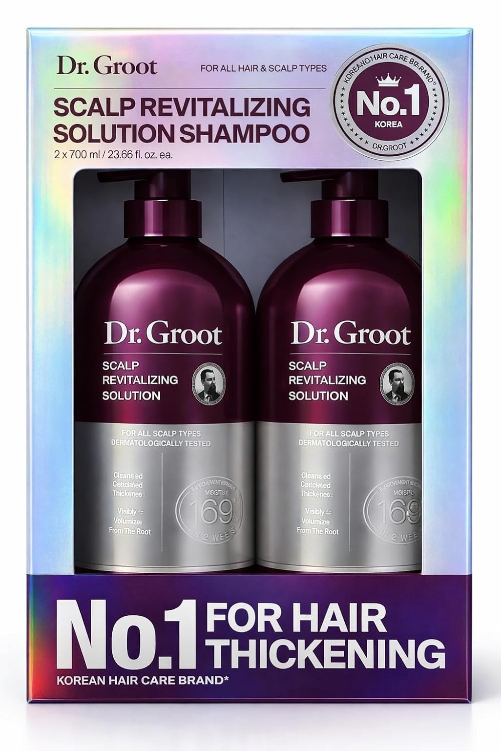 Dr. Groot Scalp Revitalizing Solution Hair Thickening Shampoo Set 2 x 23.6