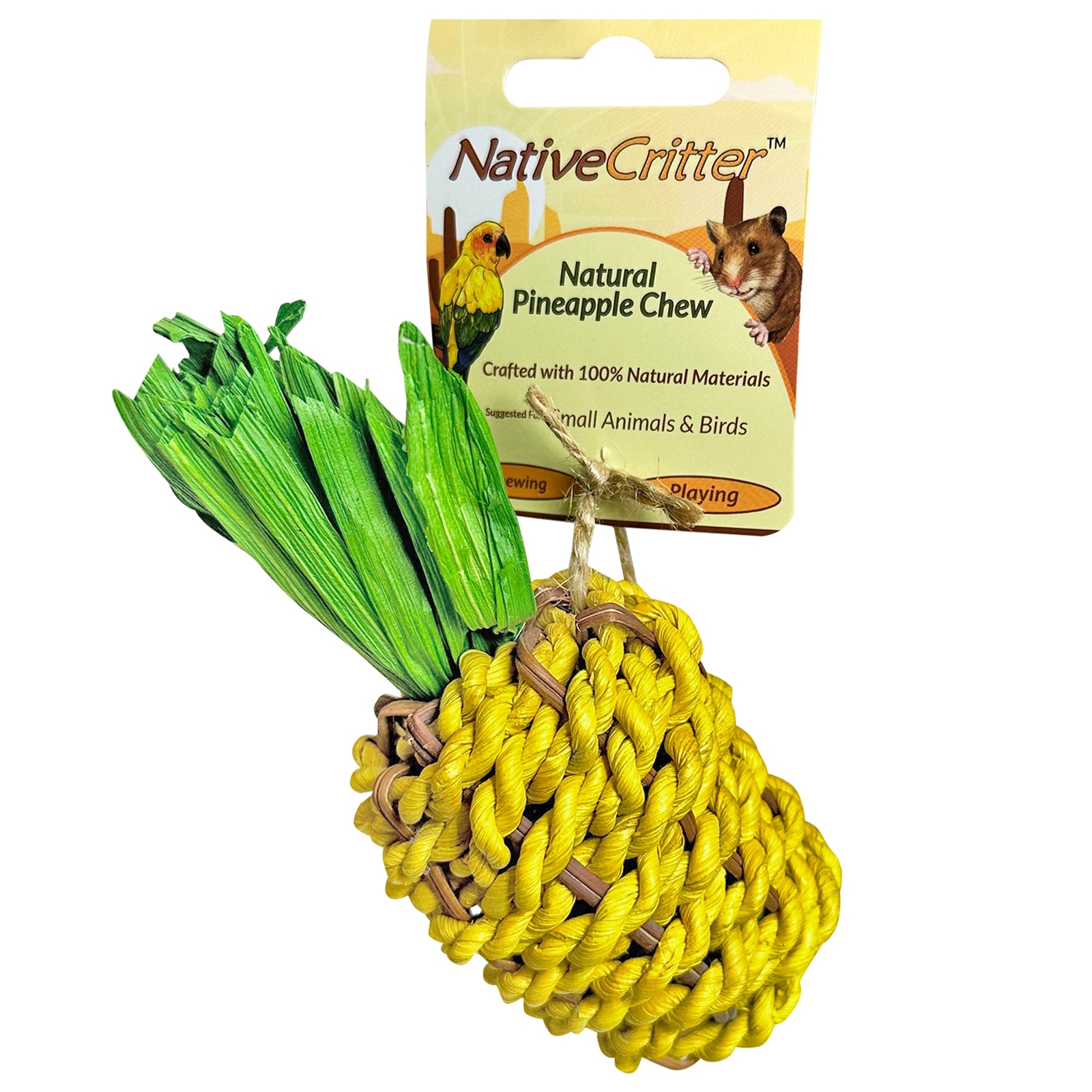 Pineapple Chew - NativeCritter Natural Seagrass for small animals