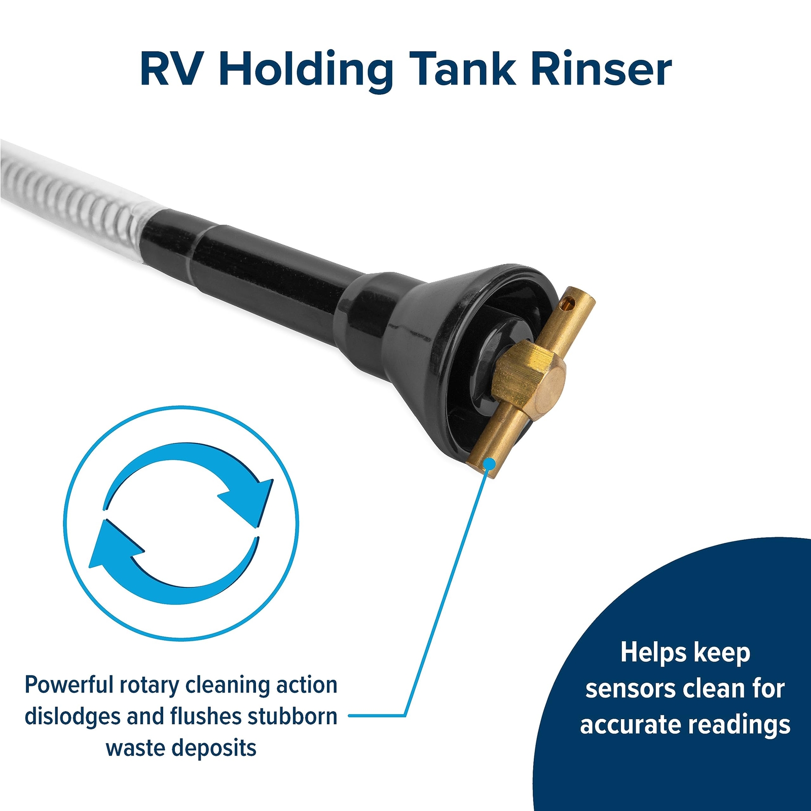 Camper/RV Holding Tank Swivel Stik Rinser - Features Powerful Rotary Cleaning...