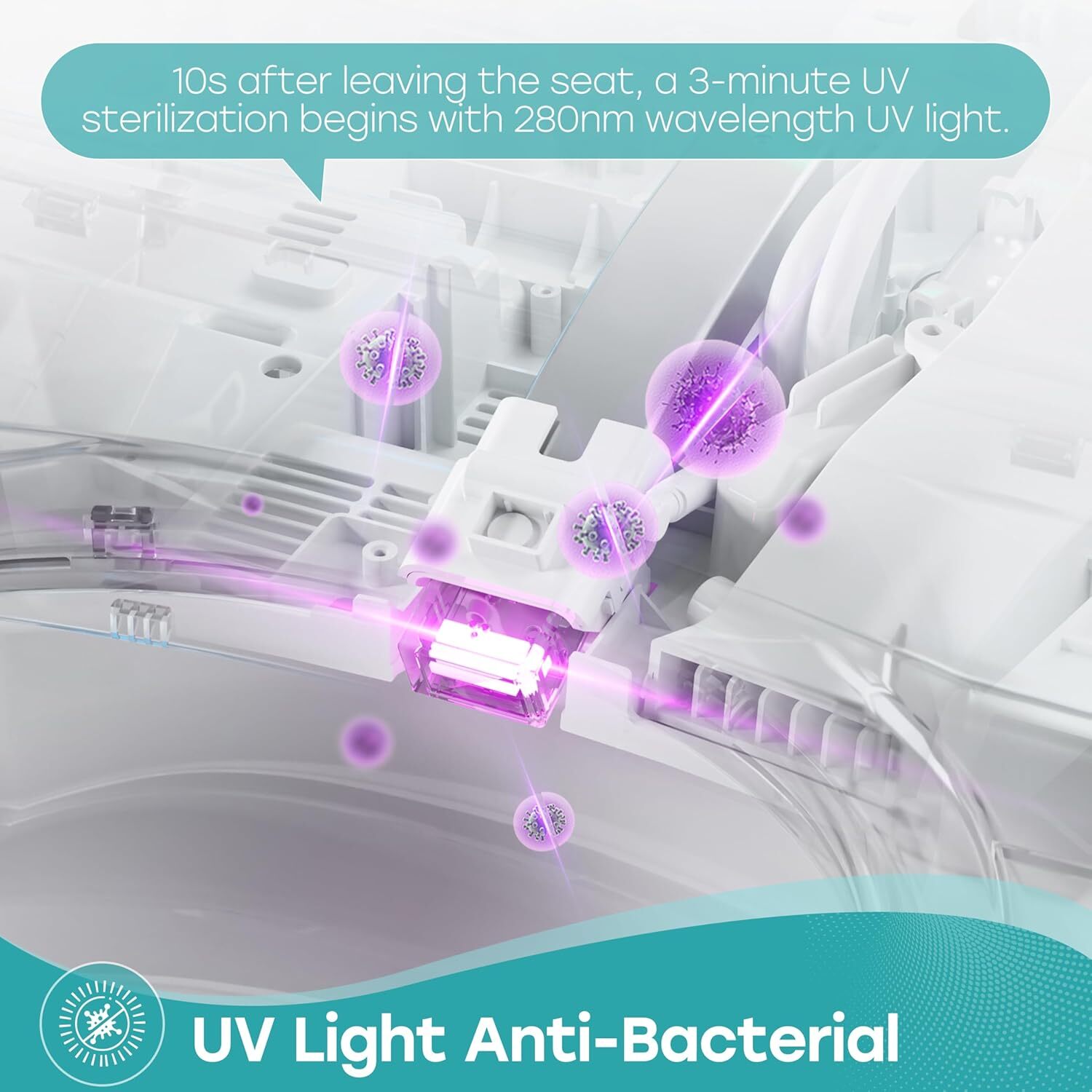 HOROW T38 Smart Toilet Bidet with Powerful Flush Auto Open/Close Lid Art Light