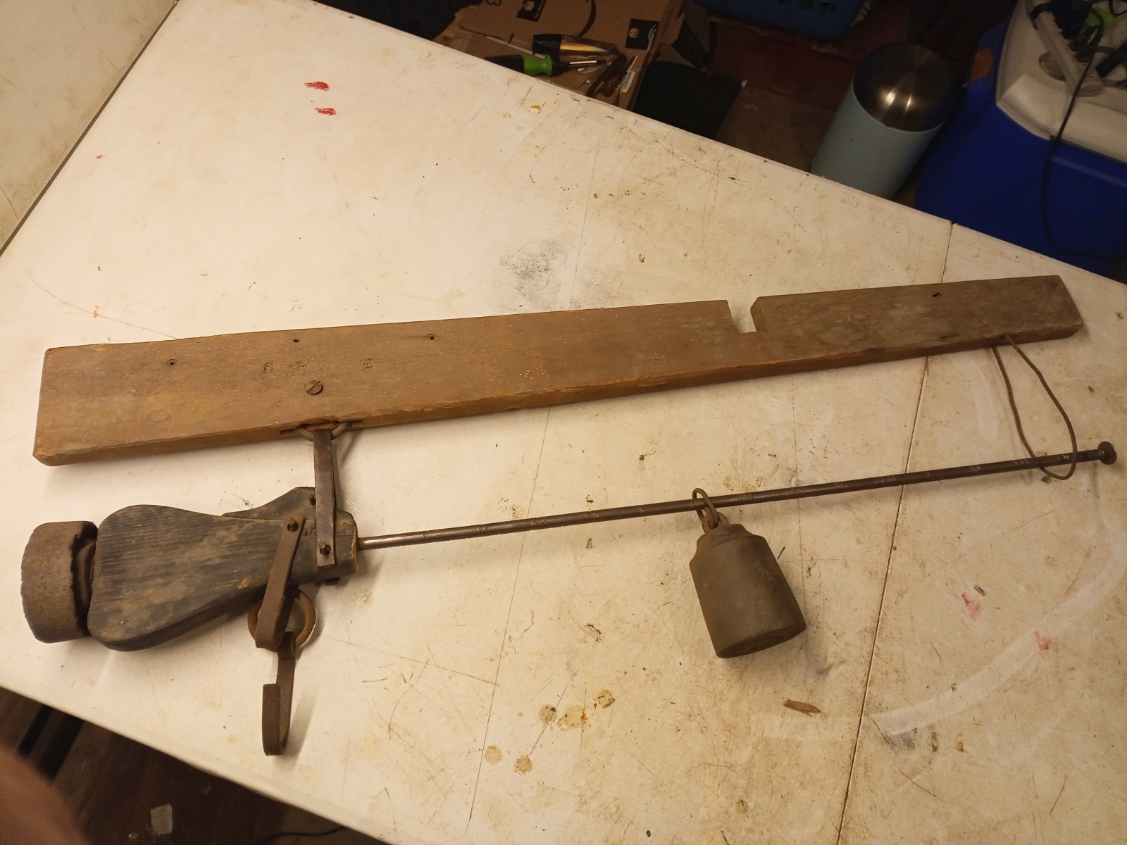 Antique Steelyard Scales With Roman Numerals Steel Primative