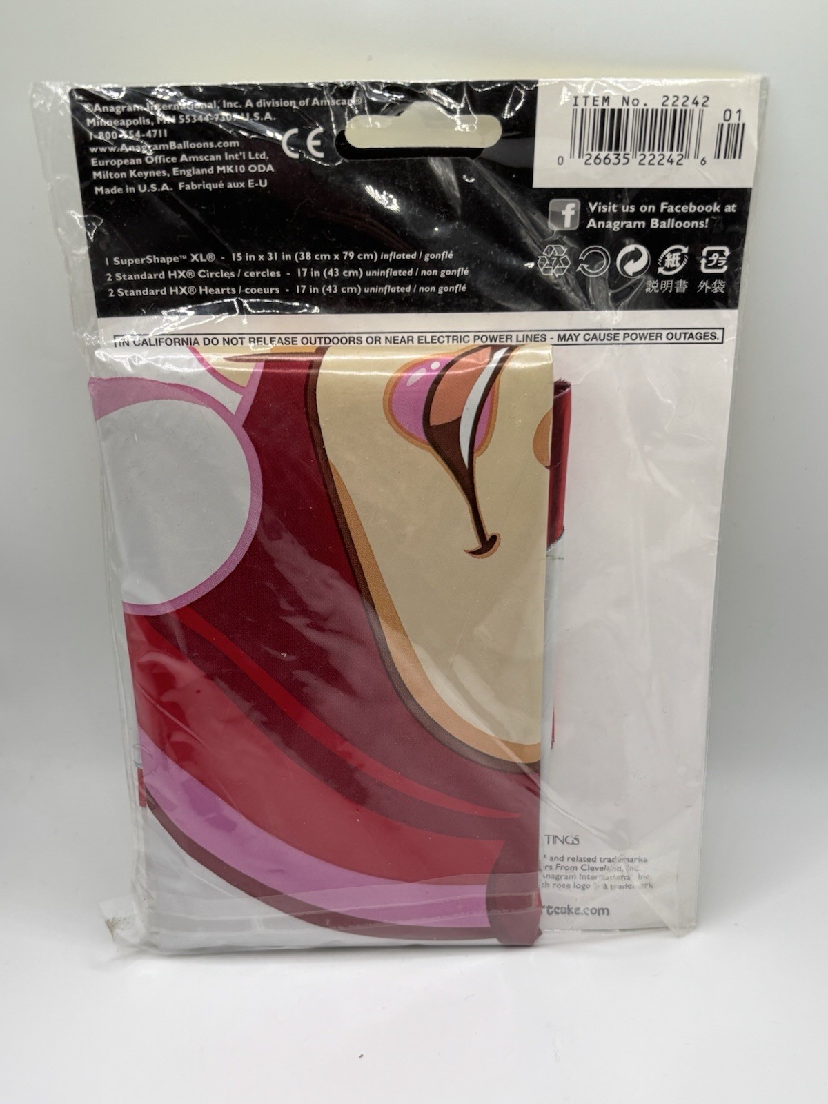 Anagram Strawberry Shortcake Party Supplies 5 Foil Balloon Bouquet Vintage New