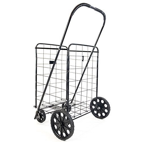 ATH Large Deluxe Rolling Utility / Shopping Cart - Stowable Folding Heavy Duty