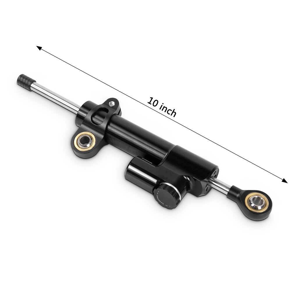 Motorcycle Adjustable Full Black Stabilizer Steering Damper For Suzuki Kawasaki