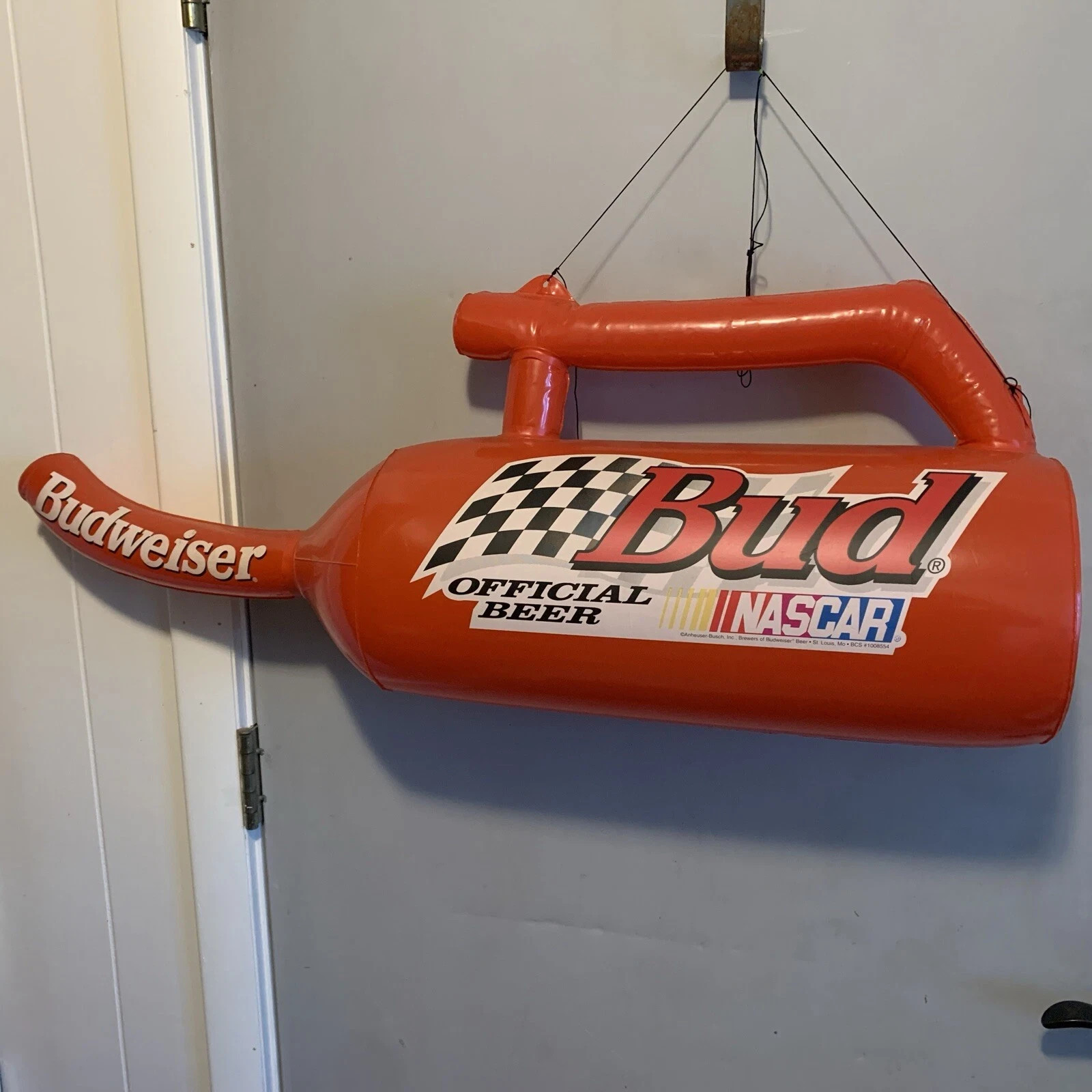 Budweiser Plastic Inflatable Gas Can NASCAR Advertising Decoration 1990's