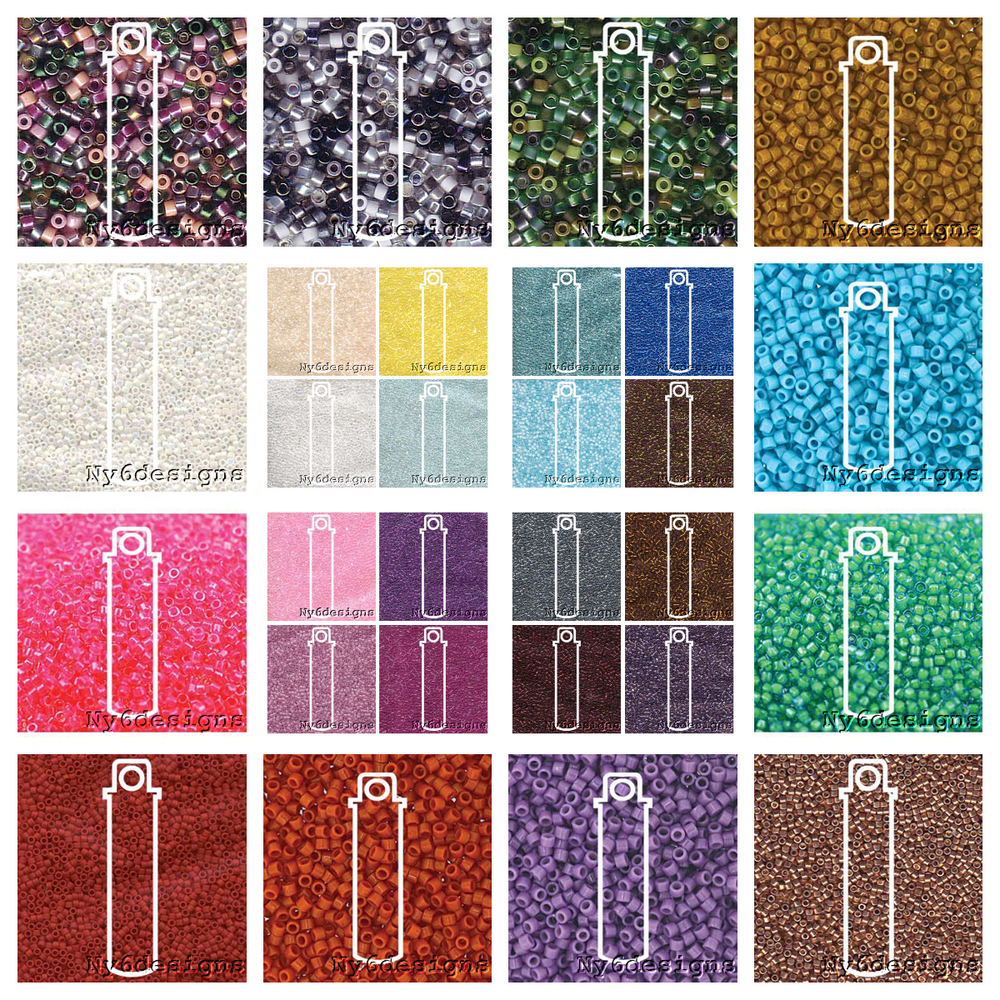 Miyuki Delica #11 Glass Seed Beads 11/0 Lots 7.2Grams shiny Matte Opaque 1200PCS