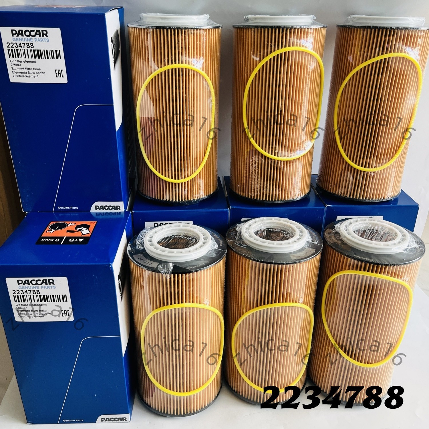 6PCS Oil Filter Paccar 2234788 2234788PE 2047411PE For Kenworth Peterblt MX13