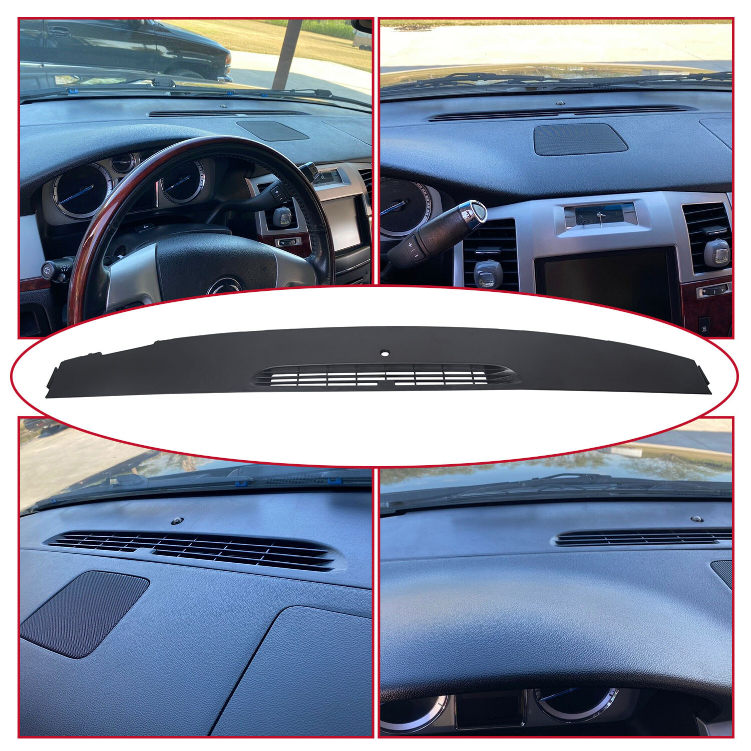 Upper Dash Front Section Trim Panel For 07-13 Chevrolet GMC replace 23224733