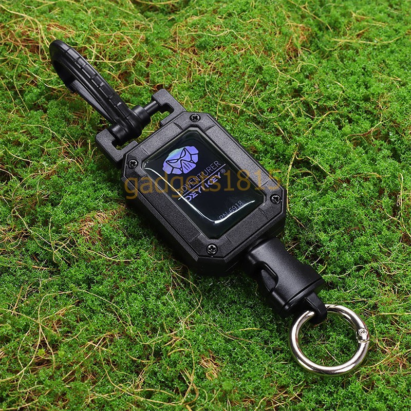 CB Radio Mic Holder Hanger Retractable 32" Stainless Steel Cord Keeper w/ Clip