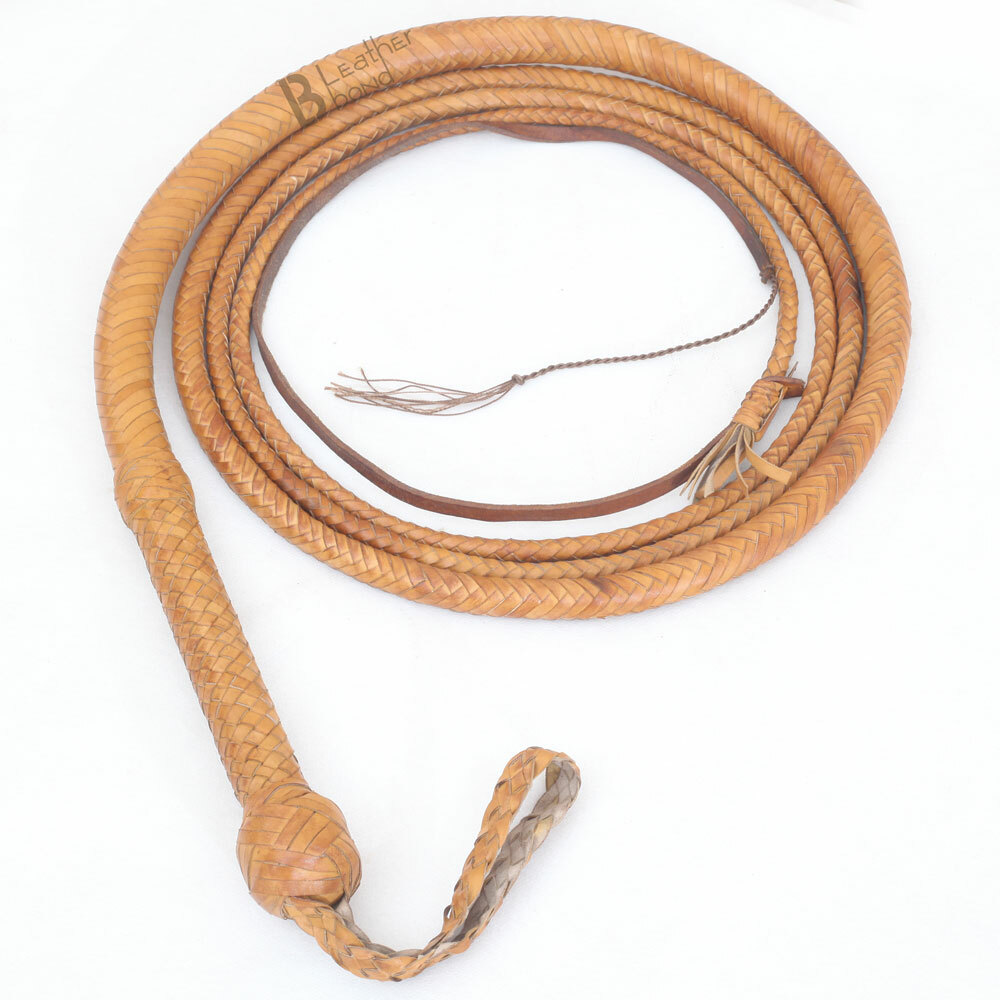 Kangaroo Hide Leather 06 to 16 Foot 12 Plaits Bull Whip Indiana Jones Bullwhip