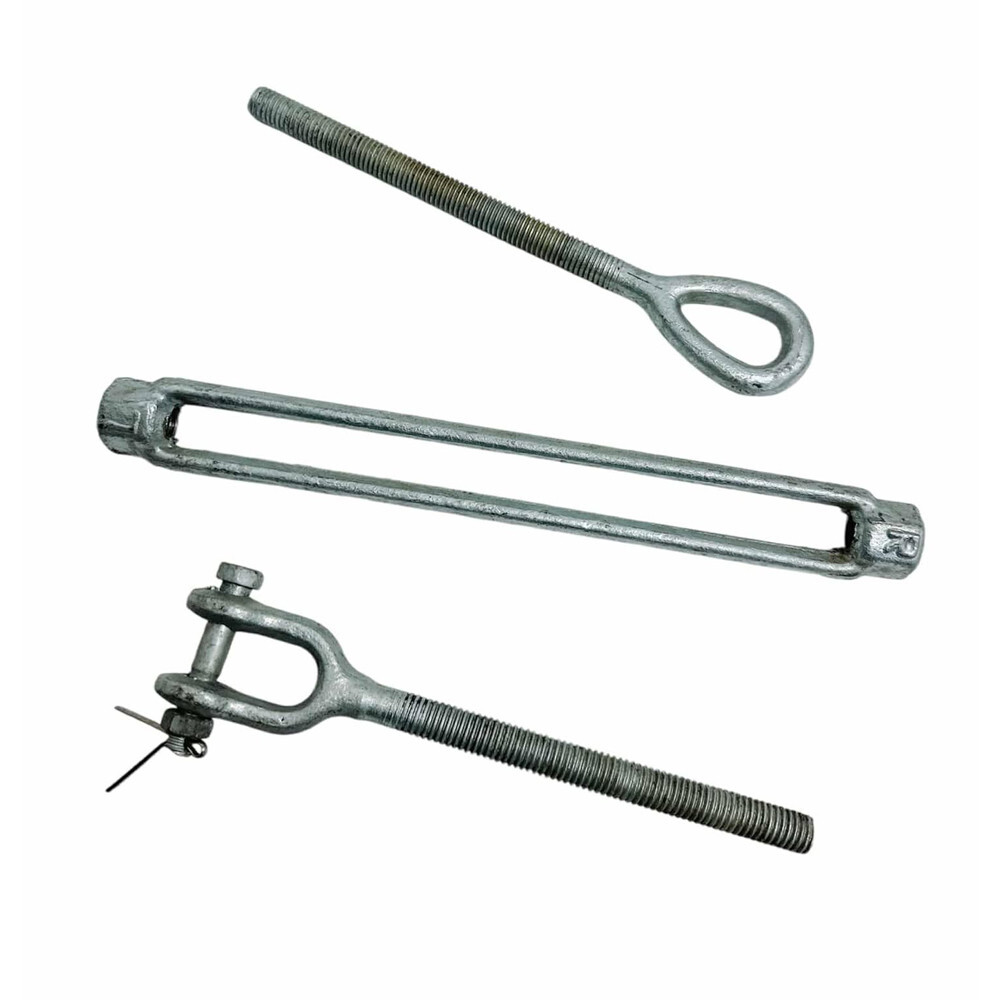 Hot Dip Galvanized Drop Forged JAW EYE Turnbuckle Pulley 1/2" x 9" , 2200 Lb-WLL