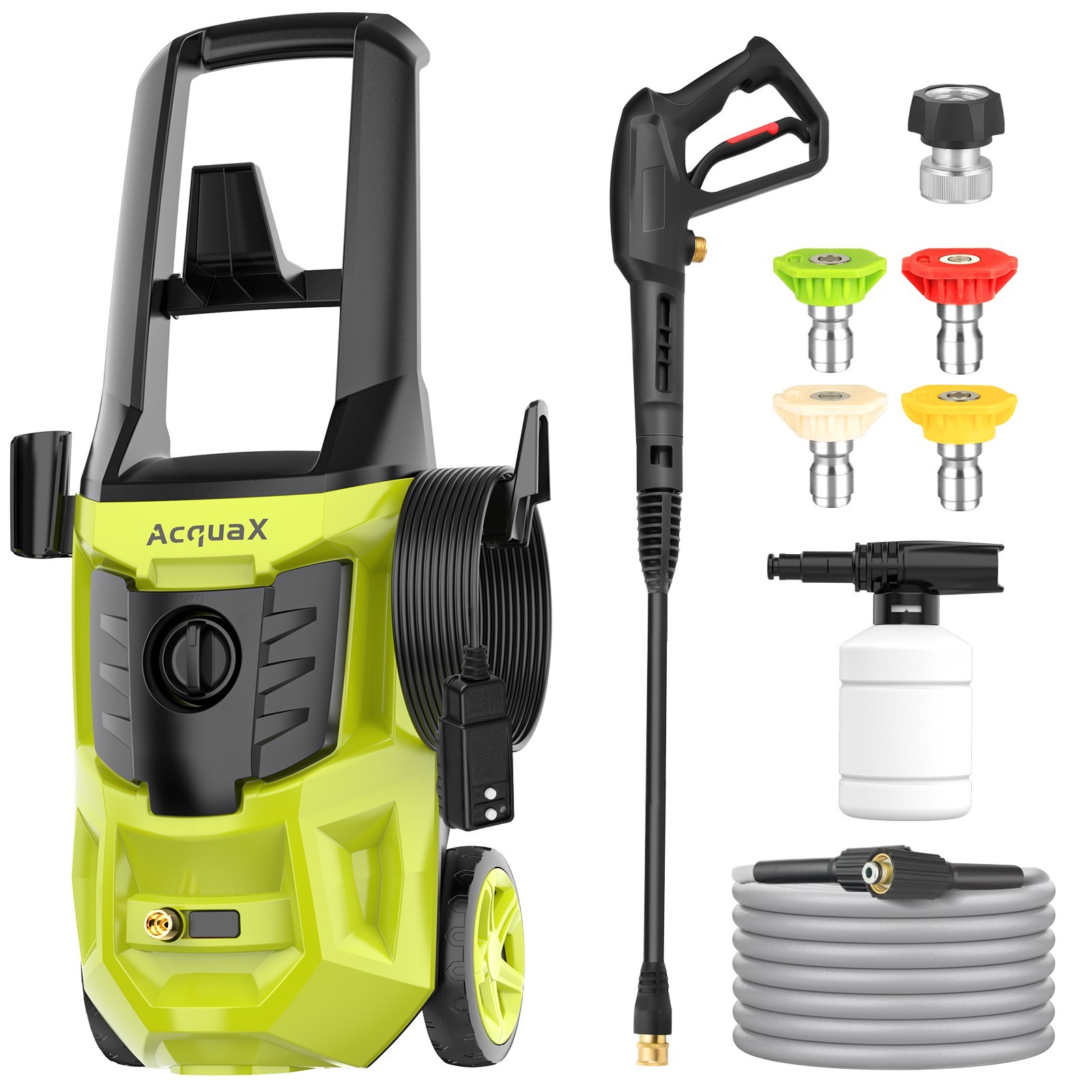 Electric Pressure Washer 4800PSI Max 4.0 GPM Power Washer Cleaning Machine Green