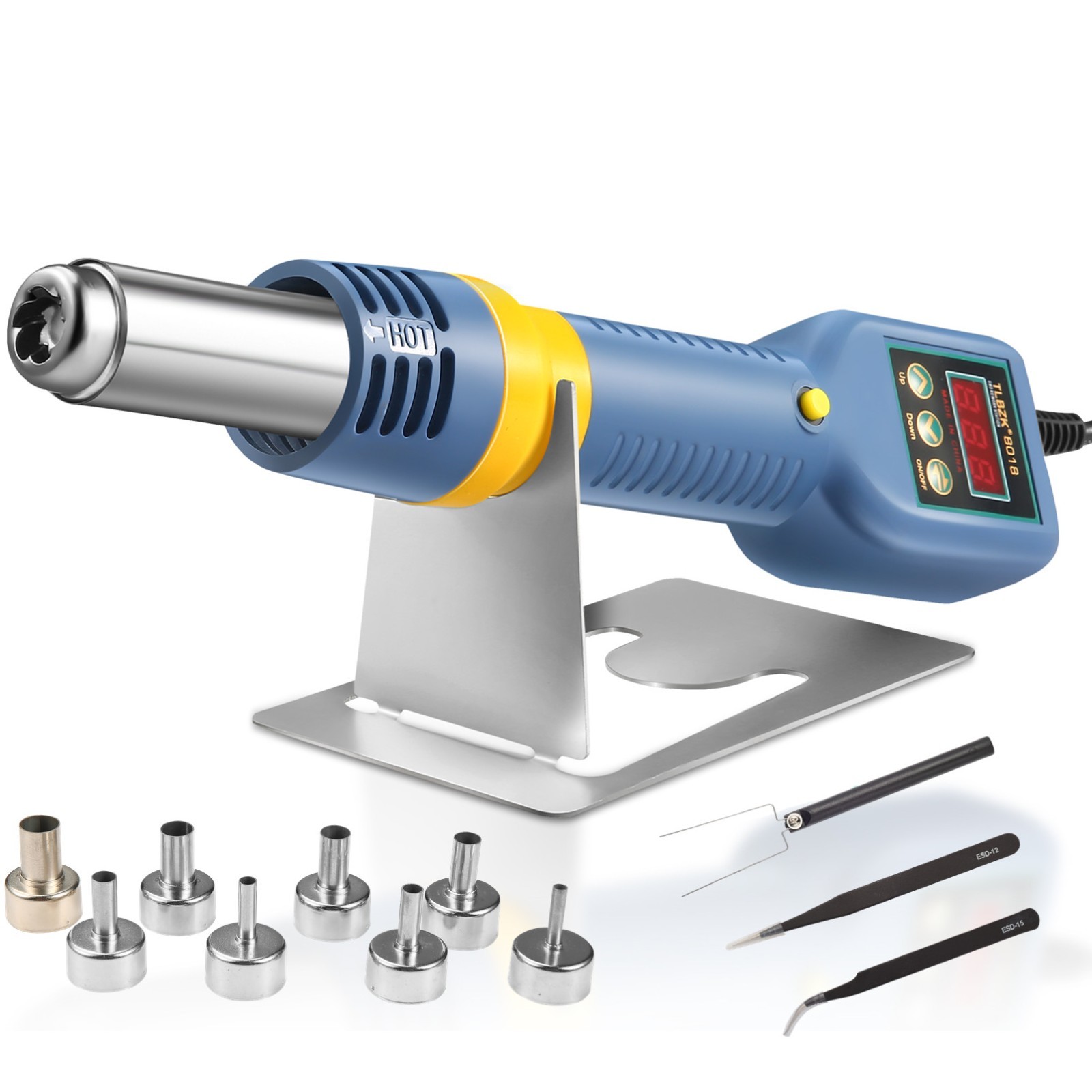 8018 Portable SMD Solder Station Heat Gun Digital Temperature Display