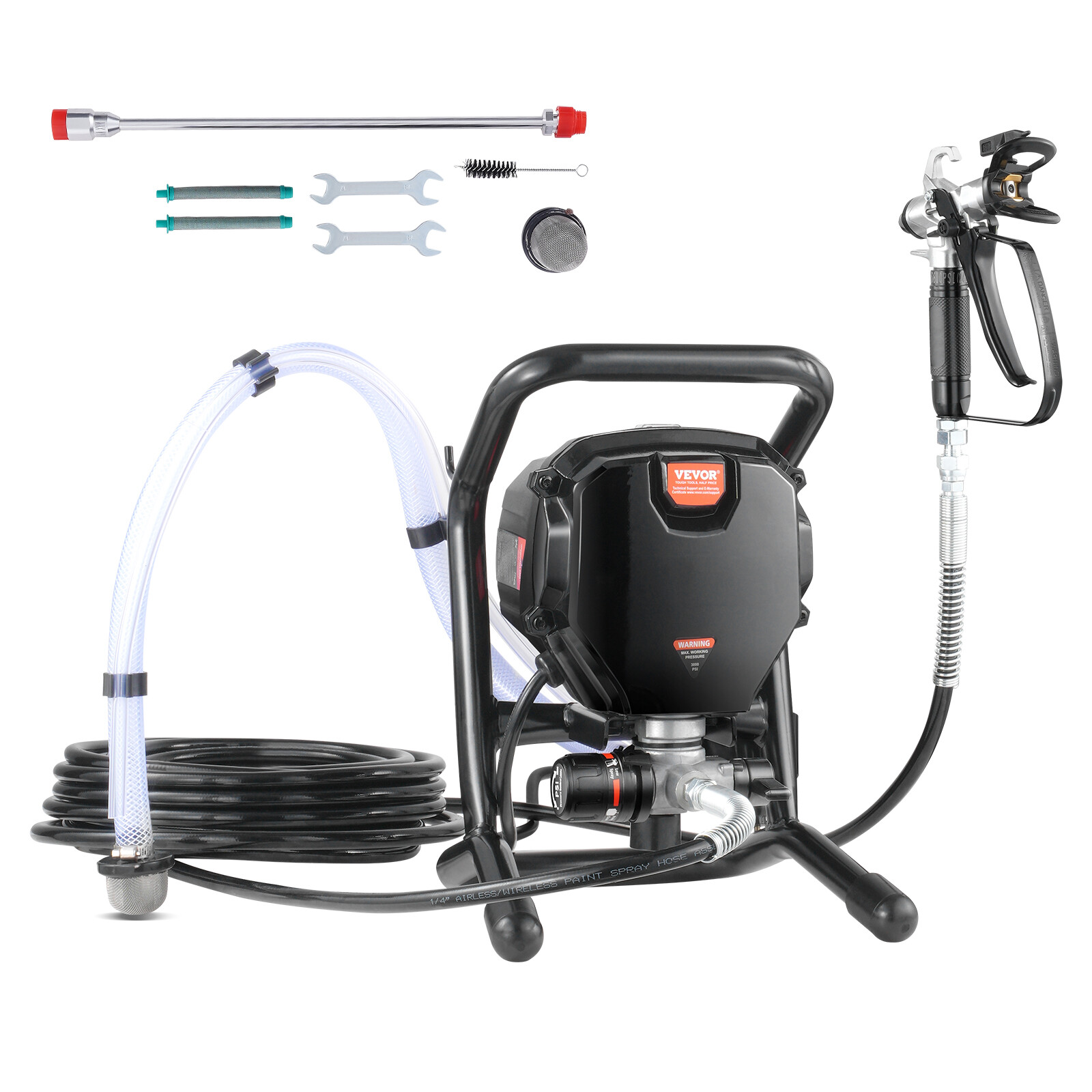 Stand Airless Paint Sprayer Electric Airless Sprayer Handheld 3000PSI 750W