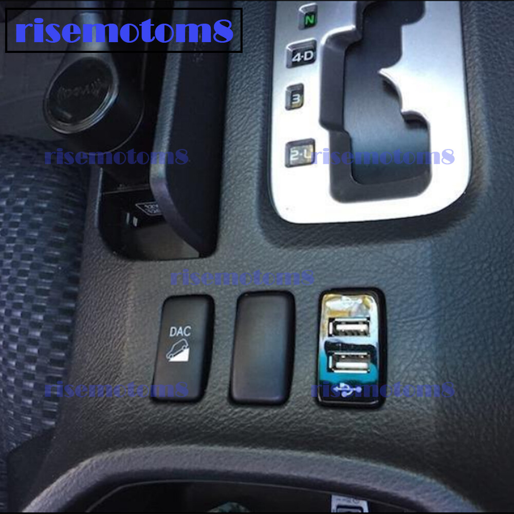 Fit Toyota FJ Cruiser Tacoma Tundra Push Button Rocker Switch USB Charger + Wire