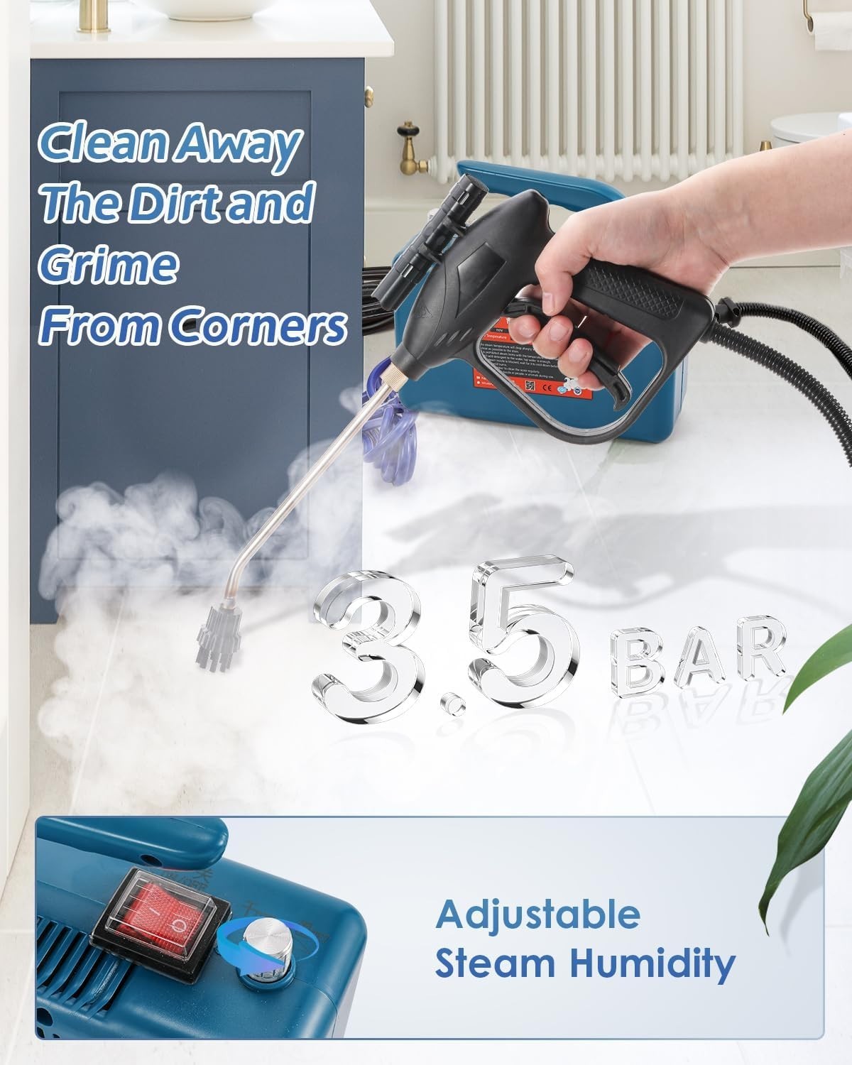 Car Engine Steam Cleaner Cleaning Grout Tile High Pressure Steamer Auto Washer