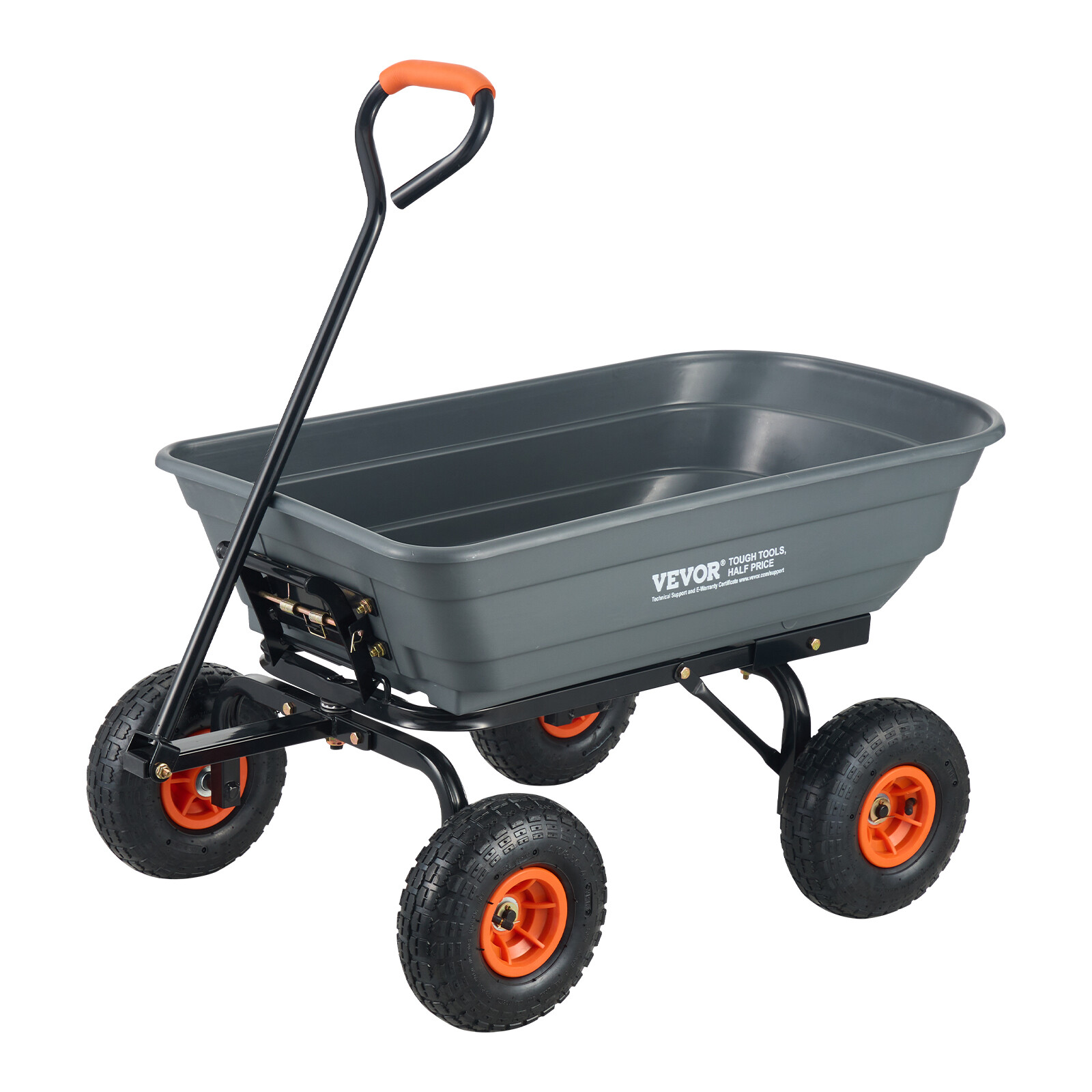 VEVOR Poly Garden Dump Cart Heavy-duty Yard Carts and Wagons 4 cu.ft 600 lbs