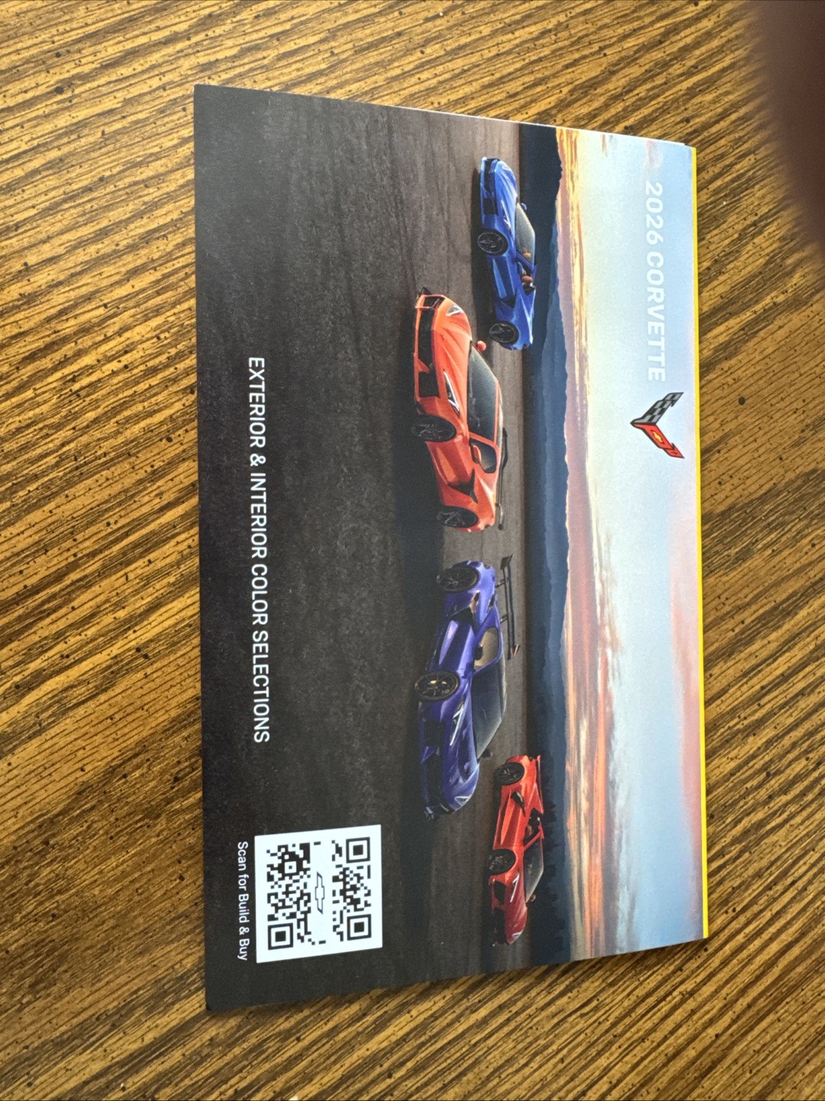 2026 CHEVROLET CORVETTE C8 - EXTERIOR & INTERIOR COLOR SELECTIONS BROCHURE