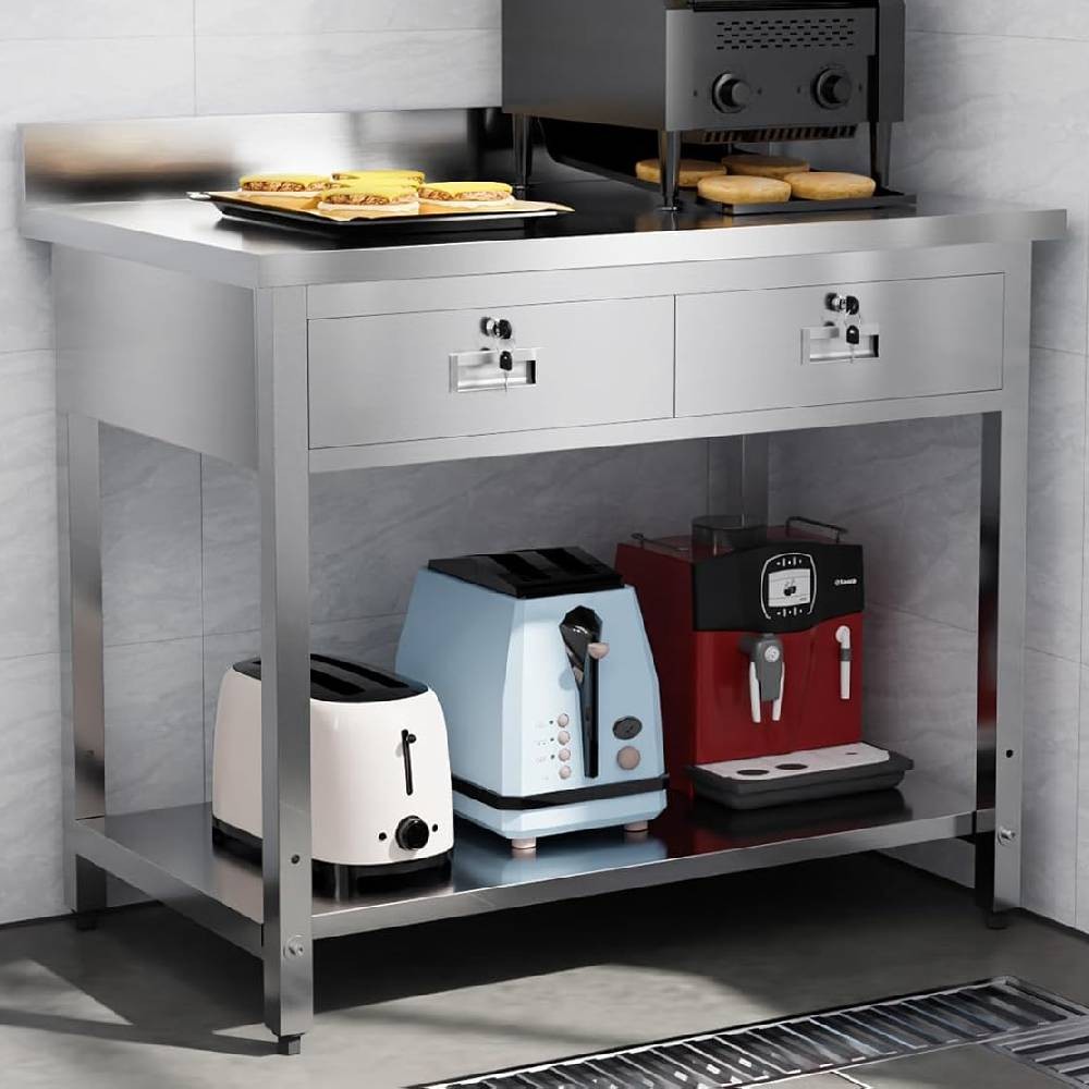 42 x 26 x39 Inch Heavy Duty Stainless Steel Prep & Work Table with Drawers NEW