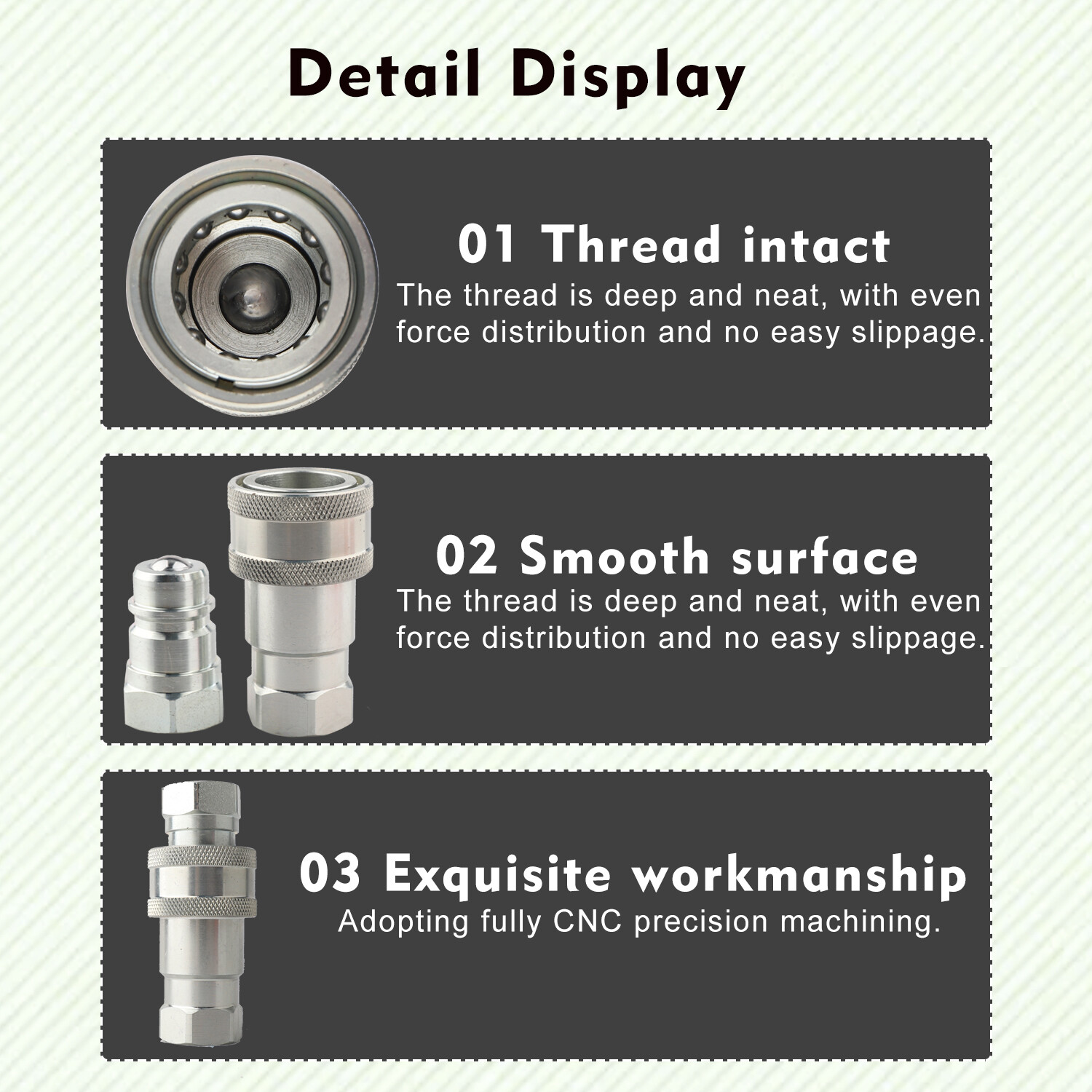 1/2" Ag Hydraulic Quick Connect Couplers Couplings, Ball Pioneer Style 2 Sets