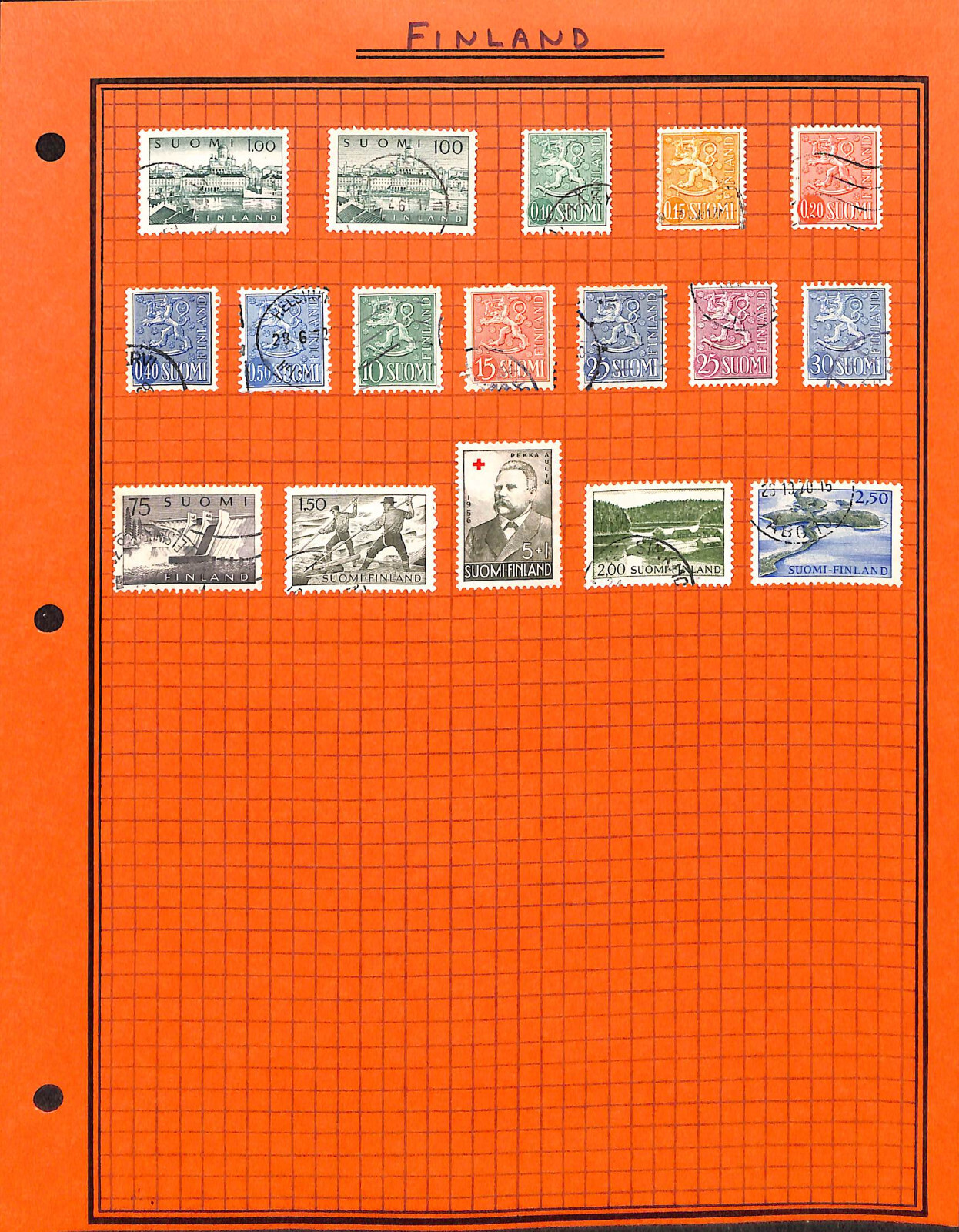 Finland Stamp Collection on 60 Scott Specialty Pages, 1856-1986 (BA)