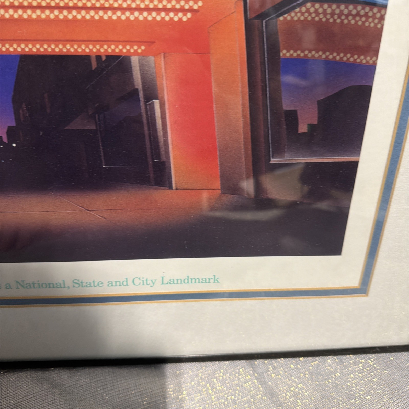 Vintage Framed 21,5x26’’ The Apollo Theatre Print Poster