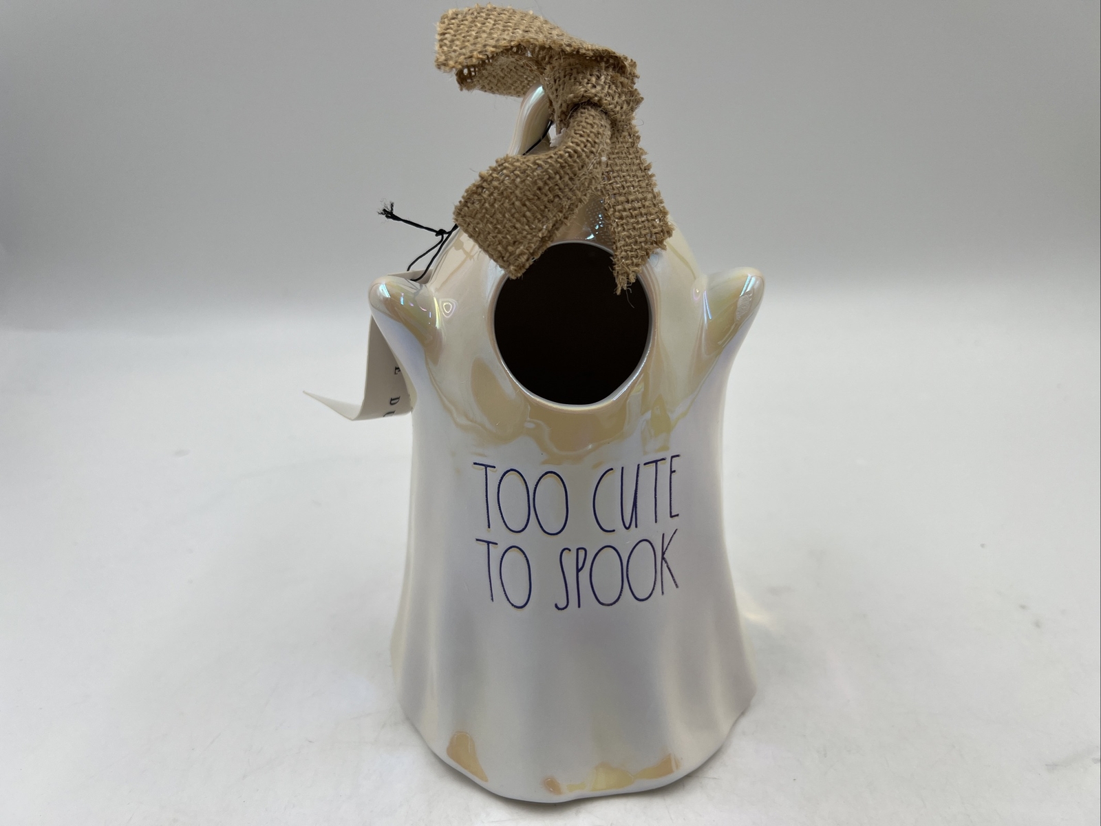 Rae Dunn Ceramic 5x9in Ghost Too Cute to Spook Birdhouse BB02B18003
