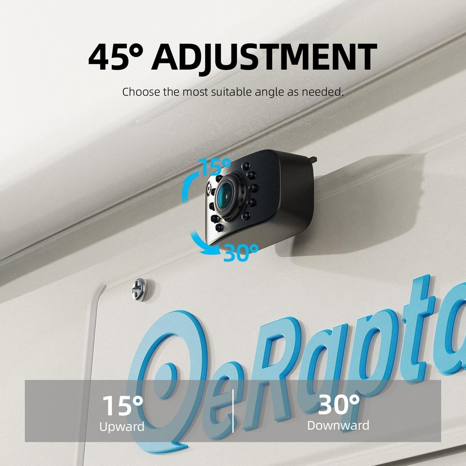 ERT01 HD Backup Camera,Universal Rear View License Plate 149°Night Vision IP69K